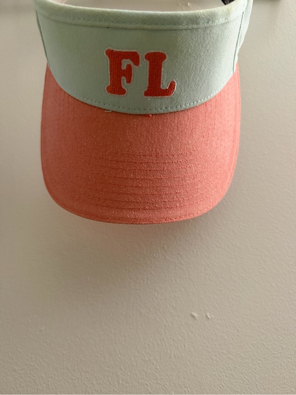 Coral and Mint Kids Visor with FL Embroidery